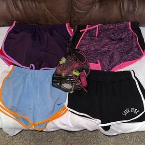 Nike Dri-FIT Women’s Running Shorts, Love Pink Shorts Sz M And Nike Training Kit